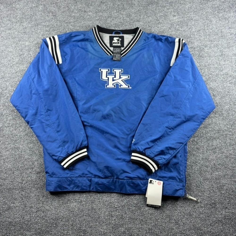 Starter Kentucky Wildcats Jacket Boys XL Blue Vintage 90s Pullover Windbreaker